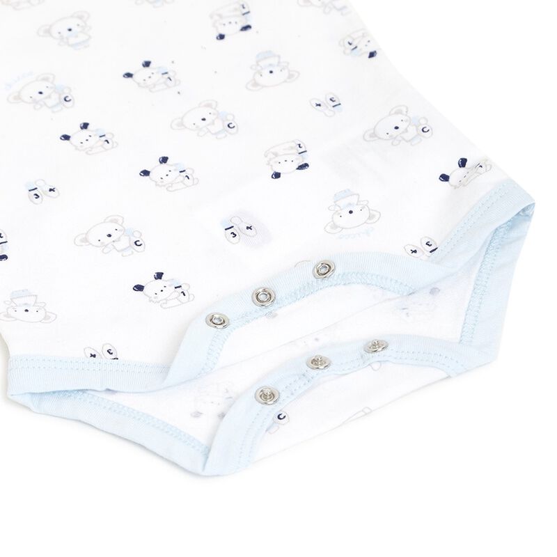 Boys Light Blue Set of 2 Body Suit image number null